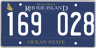 RI license plate 169028