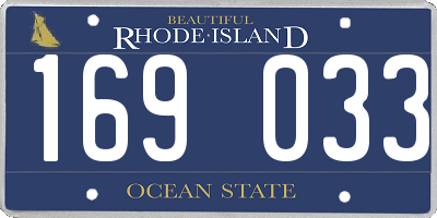 RI license plate 169033
