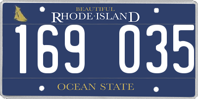 RI license plate 169035