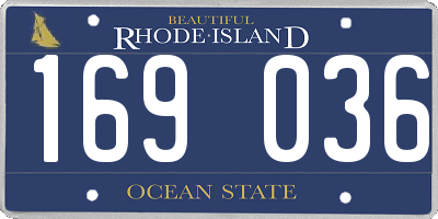 RI license plate 169036