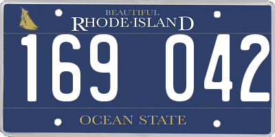 RI license plate 169042