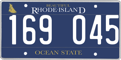 RI license plate 169045