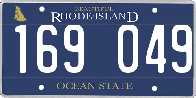RI license plate 169049