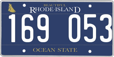 RI license plate 169053