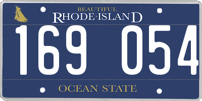 RI license plate 169054