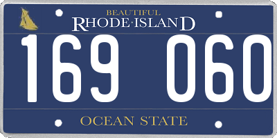 RI license plate 169060
