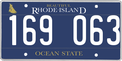 RI license plate 169063