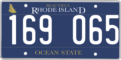 RI license plate 169065