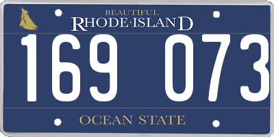 RI license plate 169073