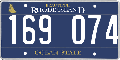 RI license plate 169074