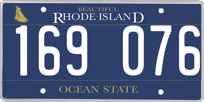 RI license plate 169076