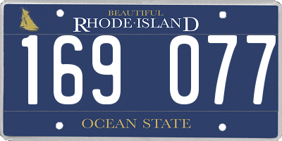 RI license plate 169077