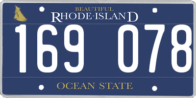 RI license plate 169078