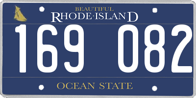 RI license plate 169082