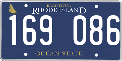 RI license plate 169086