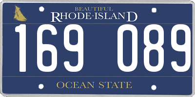 RI license plate 169089