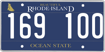 RI license plate 169100