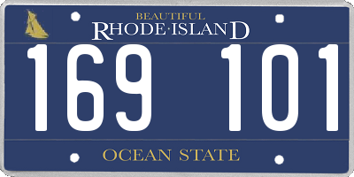 RI license plate 169101