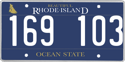 RI license plate 169103