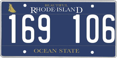 RI license plate 169106