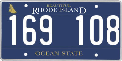 RI license plate 169108