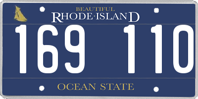 RI license plate 169110