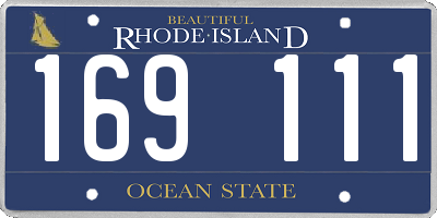 RI license plate 169111
