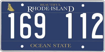 RI license plate 169112