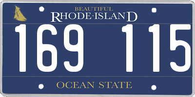 RI license plate 169115