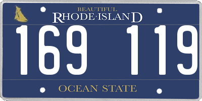 RI license plate 169119