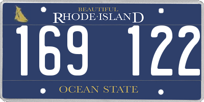 RI license plate 169122