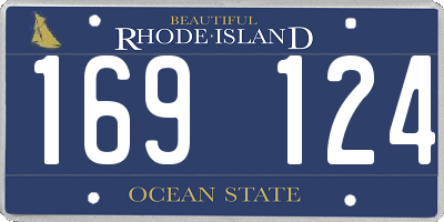 RI license plate 169124