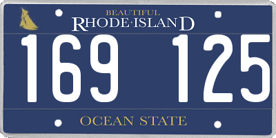 RI license plate 169125