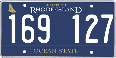 RI license plate 169127