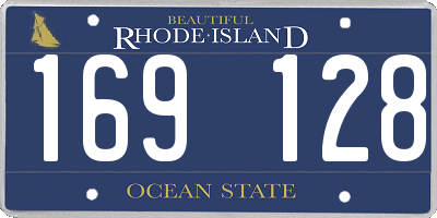 RI license plate 169128