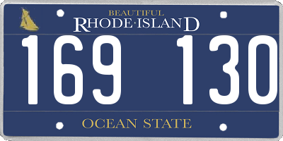 RI license plate 169130