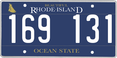 RI license plate 169131
