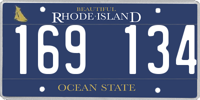 RI license plate 169134