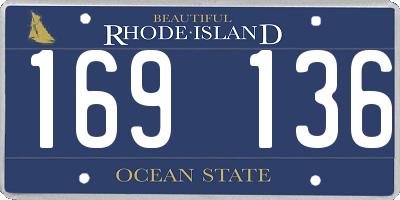 RI license plate 169136