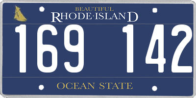 RI license plate 169142