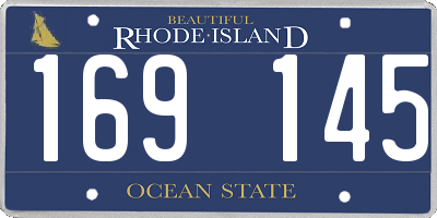 RI license plate 169145