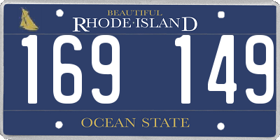 RI license plate 169149