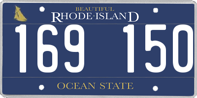 RI license plate 169150