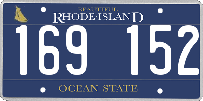 RI license plate 169152