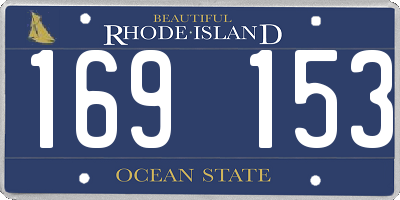 RI license plate 169153