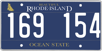 RI license plate 169154