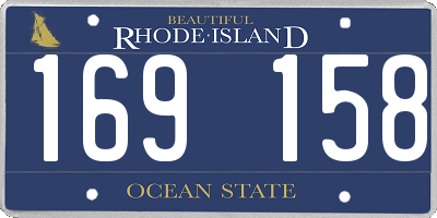 RI license plate 169158