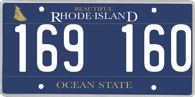 RI license plate 169160