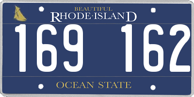 RI license plate 169162