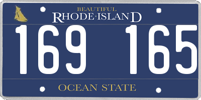 RI license plate 169165